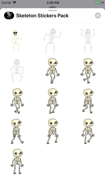 Skeleton Stickers Pack