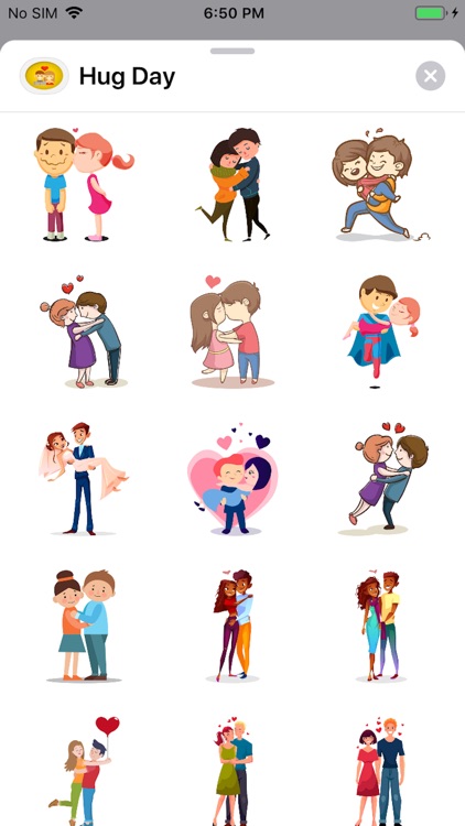 Hug Day Stickers