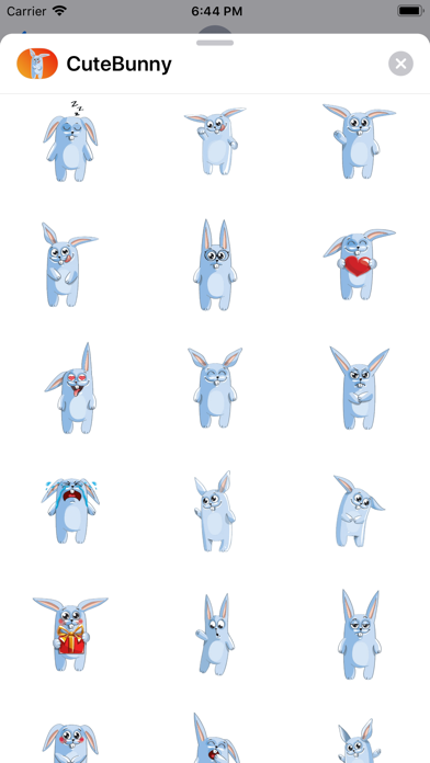 Cute Bunny Sticker fc screenshot 3