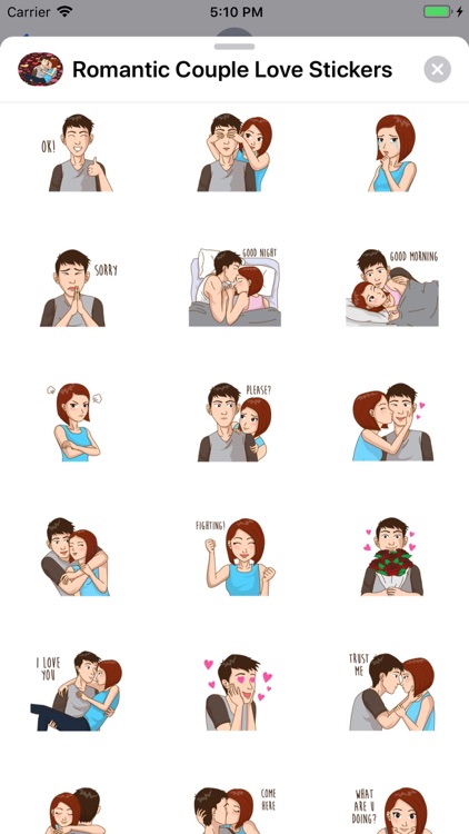 Romantic Couple Love Stickers