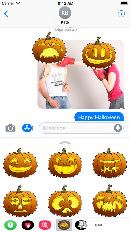 Jack-o'-lantern stickers