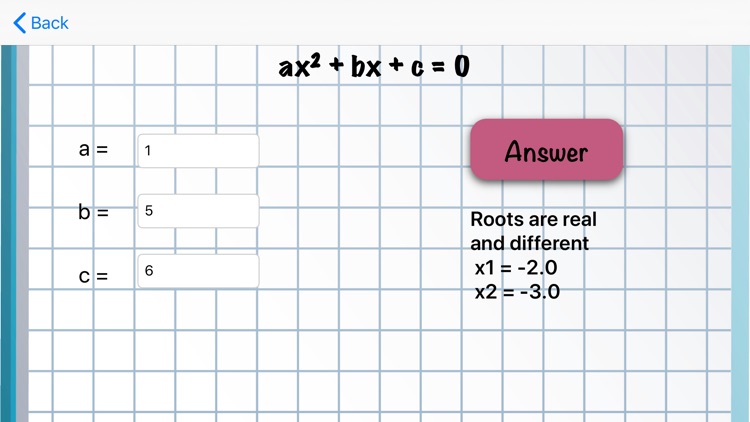 Quadratic Equations app screenshot-4