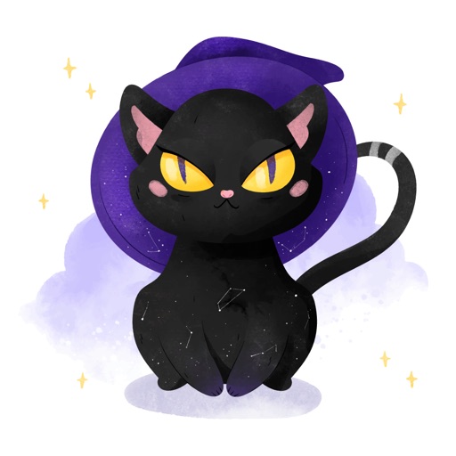 Black Cat Sticker for iMessage Download