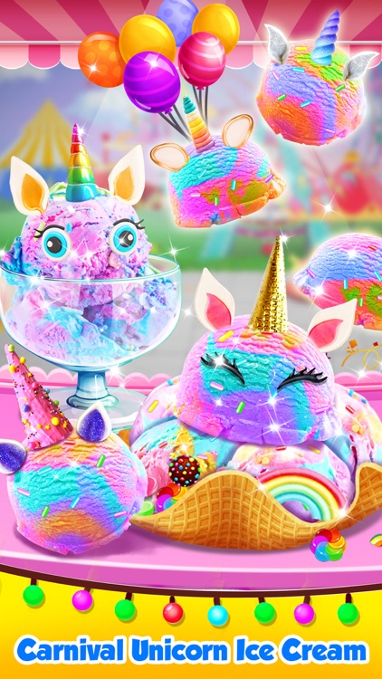 Carnival Unicorn Ice Cream