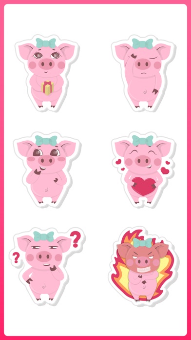 Pig is Big & wear Wig stickers screenshot 2