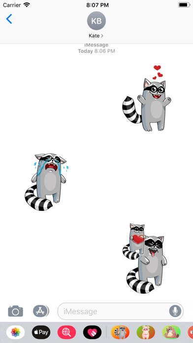 Cute Raccoon Sticker - fc screenshot 3