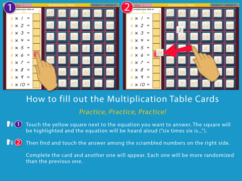 Multiplication Tables - Math screenshot 2