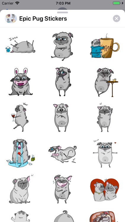 Epic Pug Emojis screenshot-3