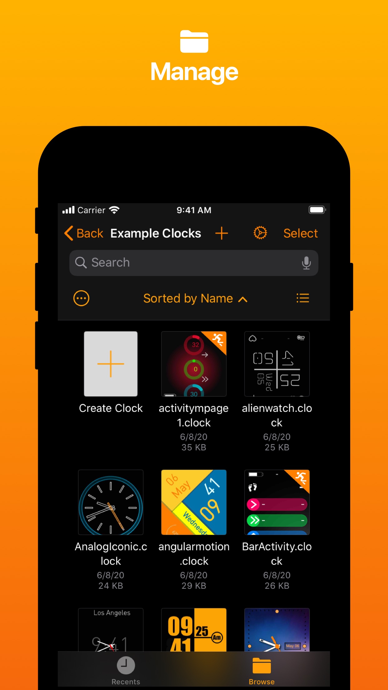 Screenshot do app Clockology