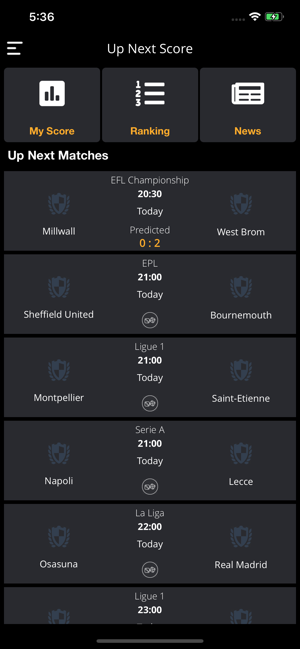 Up Next Score: Soccer matches(圖1)-速報App