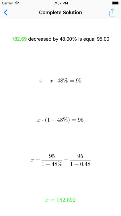 Percentage Solver