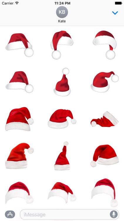 Santa Hat and Beard Stickers