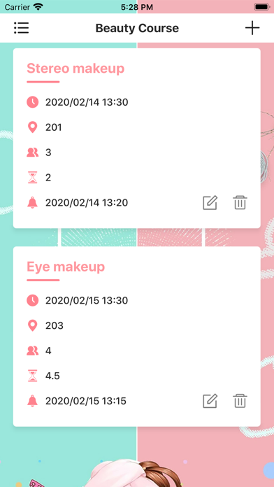 Beauty trainer schedule image #1