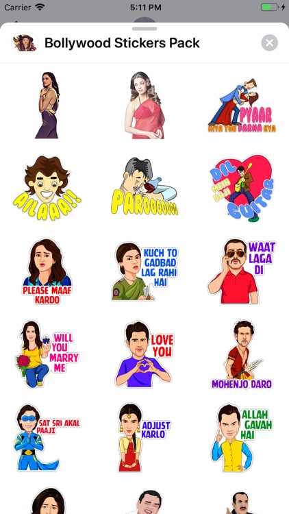 Bollywood Stickers Pack