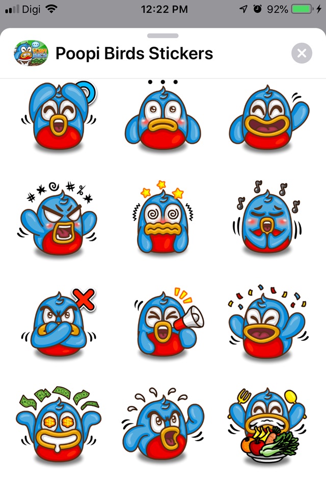 Poopi Birds Stickers screenshot 2