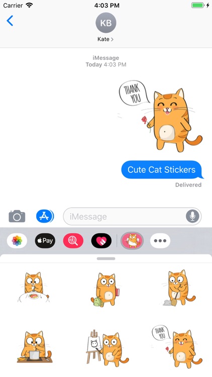 Cute Cartoon Cat Stickers screenshot-4