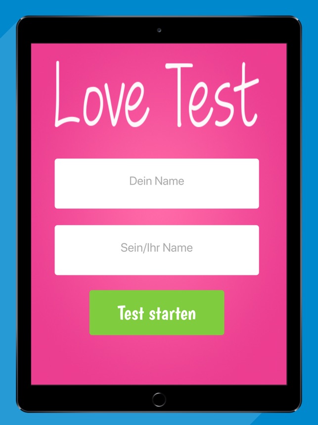 Verliebt sein test