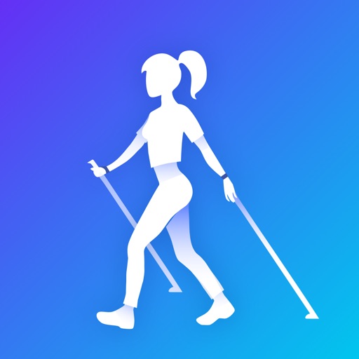 Pole Walking Workout Icon