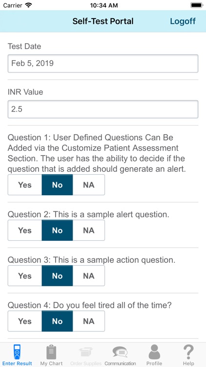 CoagClinic™ Self-Test Portal