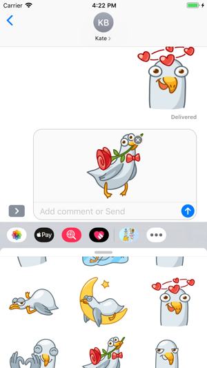 Seagull Emoji Stickers(圖2)-速報App