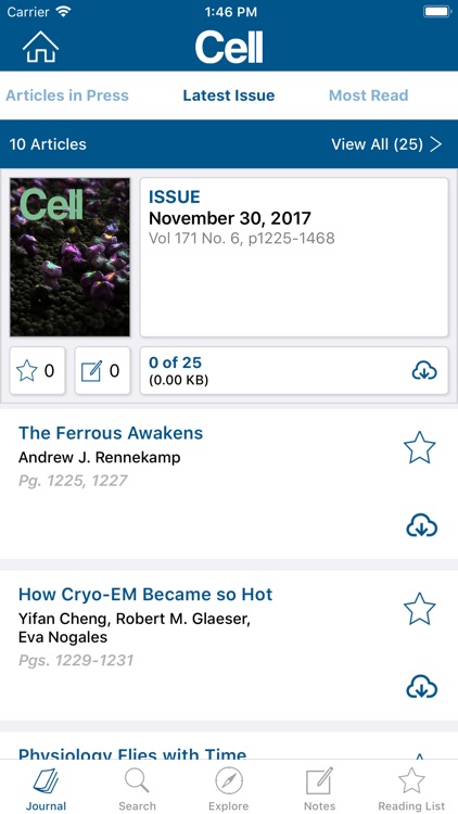 Cell Press Journal Reader