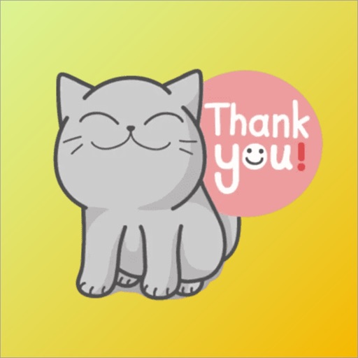 Cat Lovely Gray Sticker icon