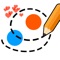 Use your brain to draw a path and help bump the two separated dot balls