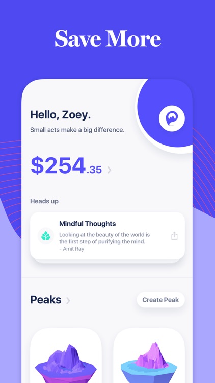Peak Money - Savings Goals