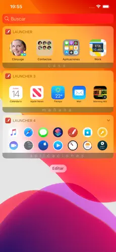 Screenshot 4 Launcher con múltiples widgets iphone