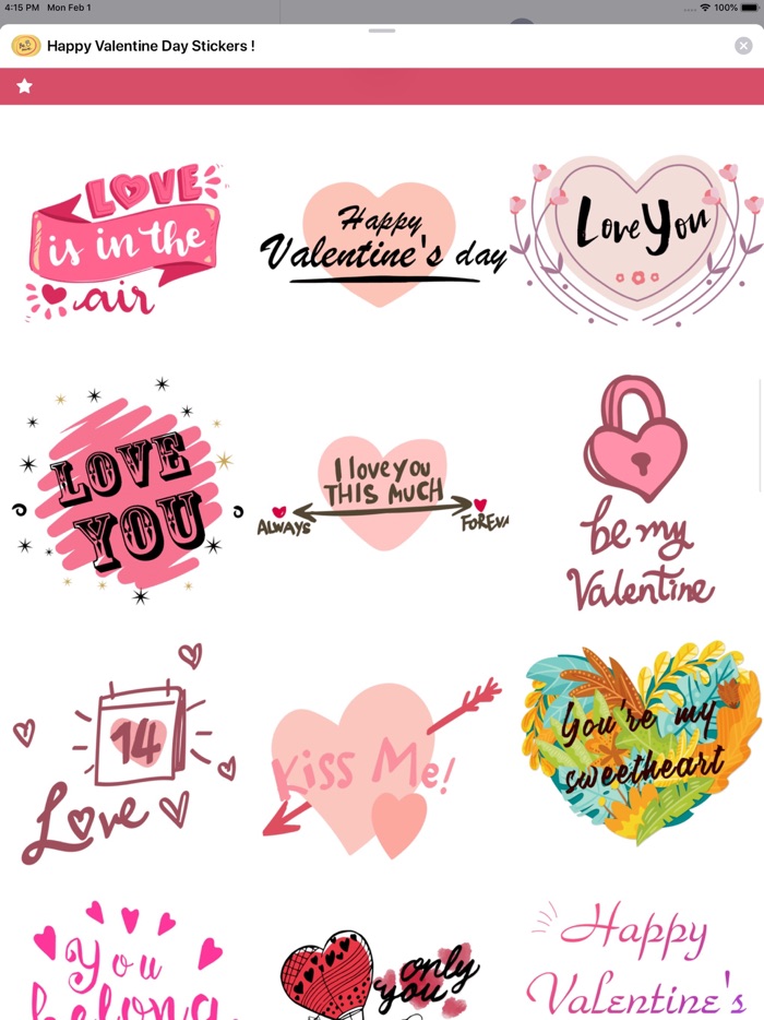 Happy Valentine Day Stickers
