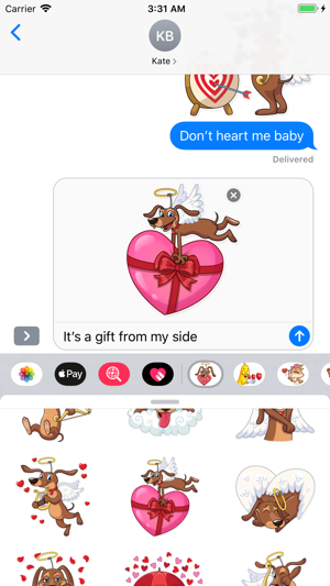 Cupid Dog Love Stickers(圖3)-速報App