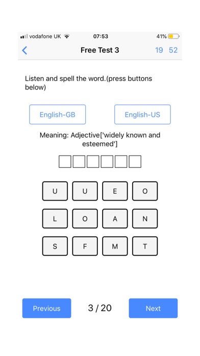 Spelling Test Lite screenshot 2