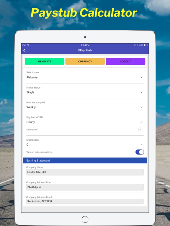 paystub calculator maker app
