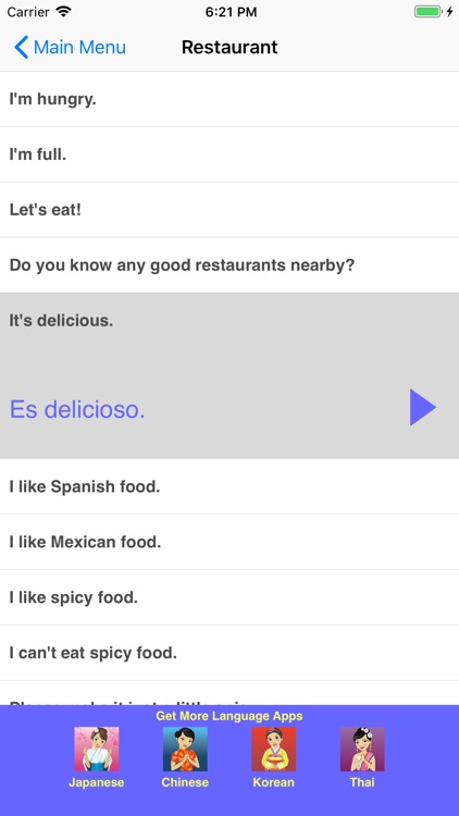 Speak Spanish Travel Phrases screenshot-3