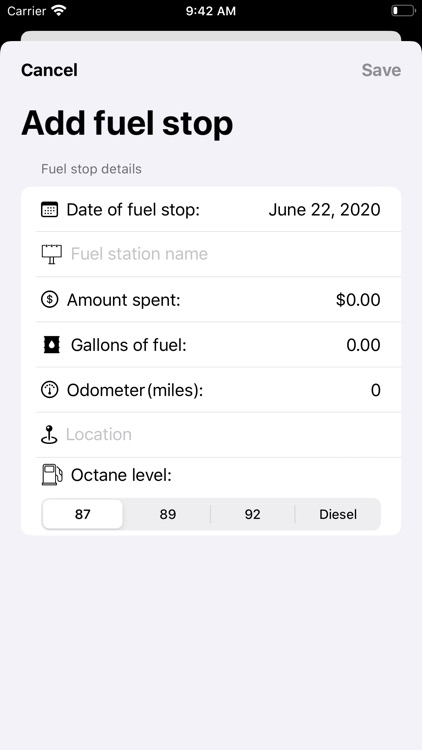 Tankd - Fuel tracking app