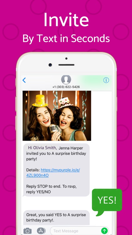 Text Invite Maker: PurpleSlate screenshot-0