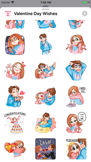 Valentine Day Wishes Stickers(圖7)-速報App