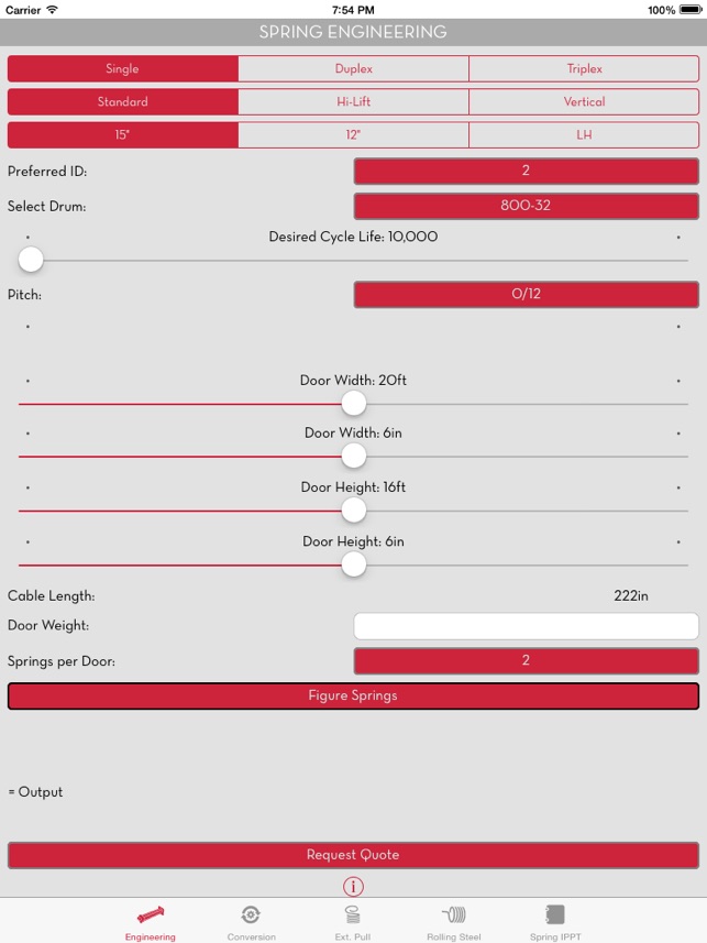 Idc Spring Calculator On The App - Garage Door Spring Calculator App