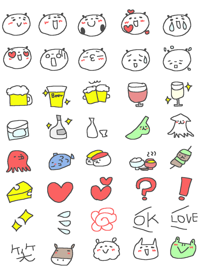 お酒大好き大好きパンダ