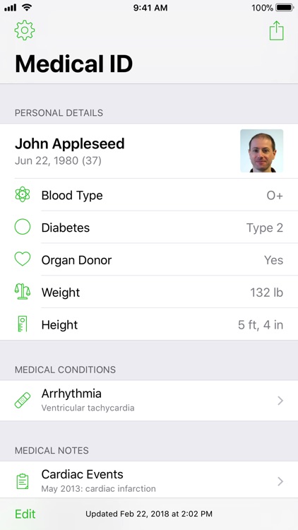 Medical ID Record