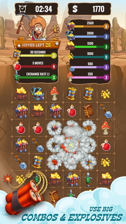 Gold Miner & Match 3 Tycoon screenshot-4