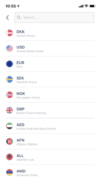 Valutaomregner.dk screenshot 2