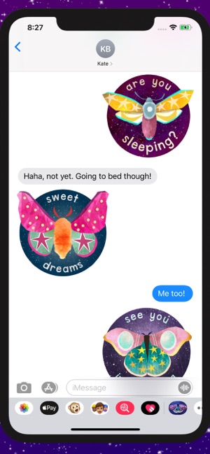 Midnight Moth Bedtime Stickers(圖2)-速報App