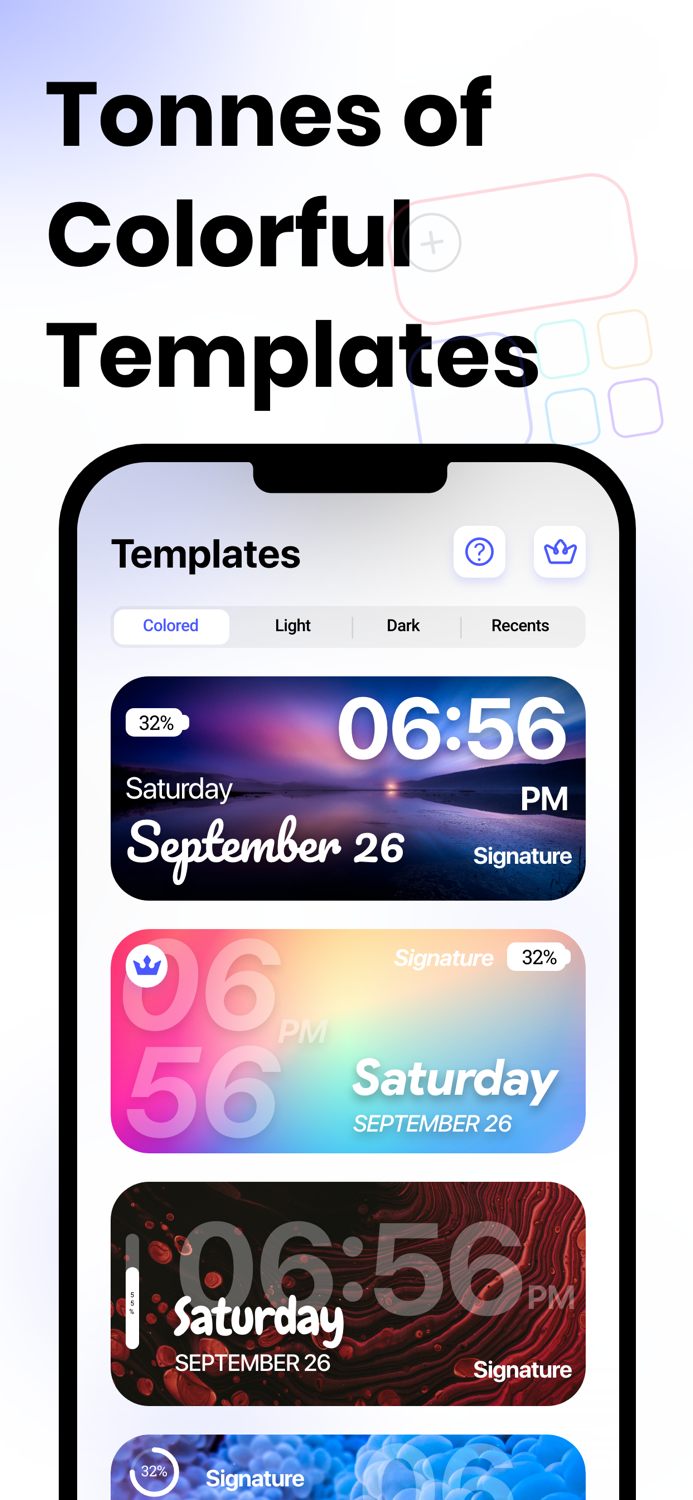 Custom Colorful Widget Maker