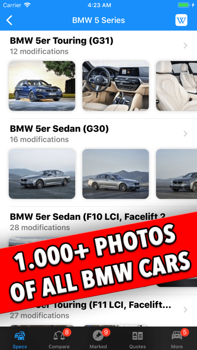 Screenshot #2 pour BMW Specs