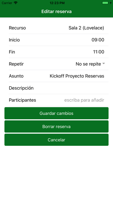 Reserva de Recursos screenshot 4