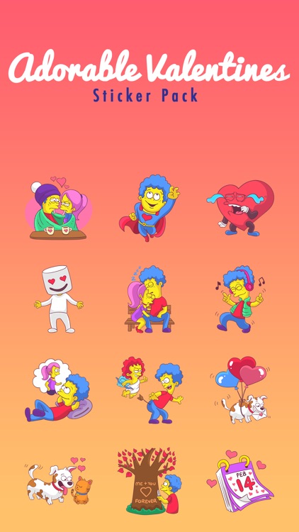 Adorable Valentines Stickers