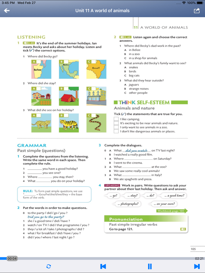 剑桥中学英语 Think Starter 级别