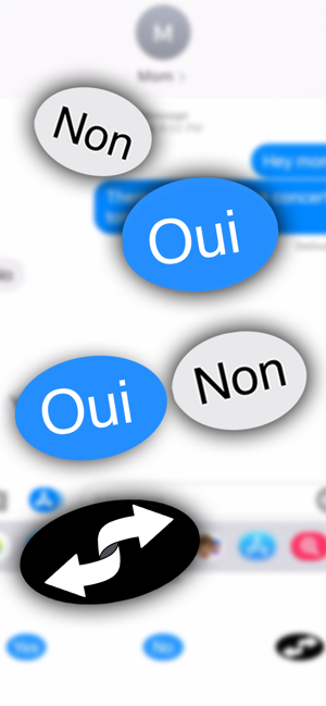 Oui Reverse Stickers