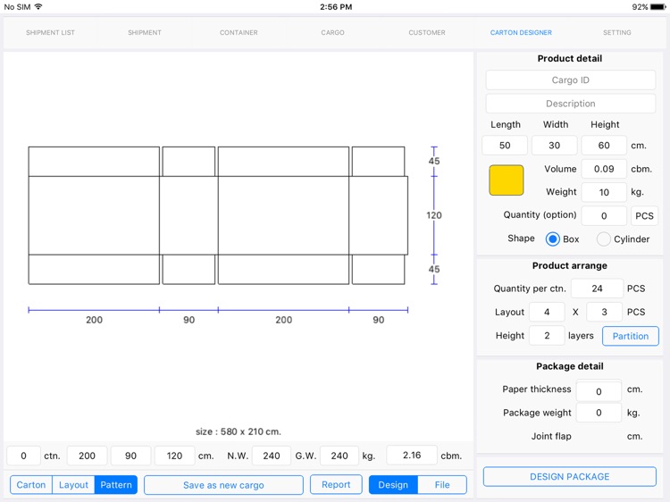 Cargo Optimizer Max for iPad